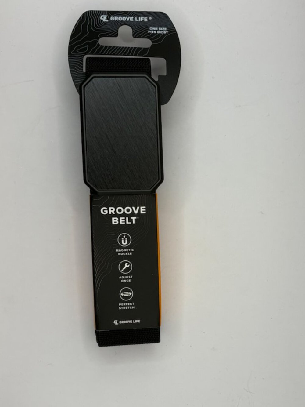 GROOVE Men’s Magnetic Buckle Belt, ONE SIZE, Color:Black/Black, NWT - Picture 9 of 9